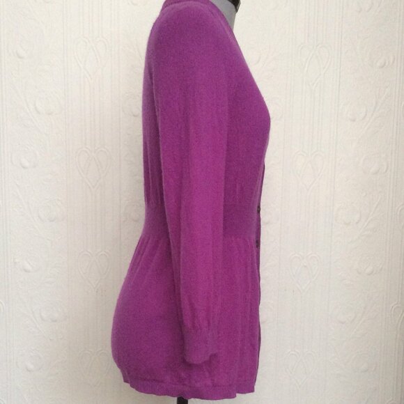 Vintage lilac purple Vince cashmere cardigan size M - Picture 2 of 4